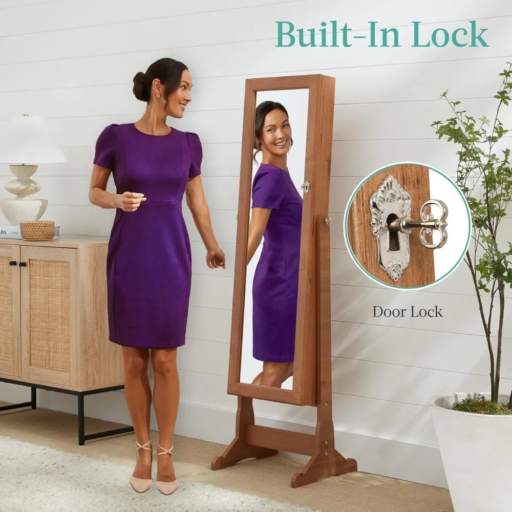 Best Choice Products Freestanding Jewelry Armoire Cabinet With Mirror