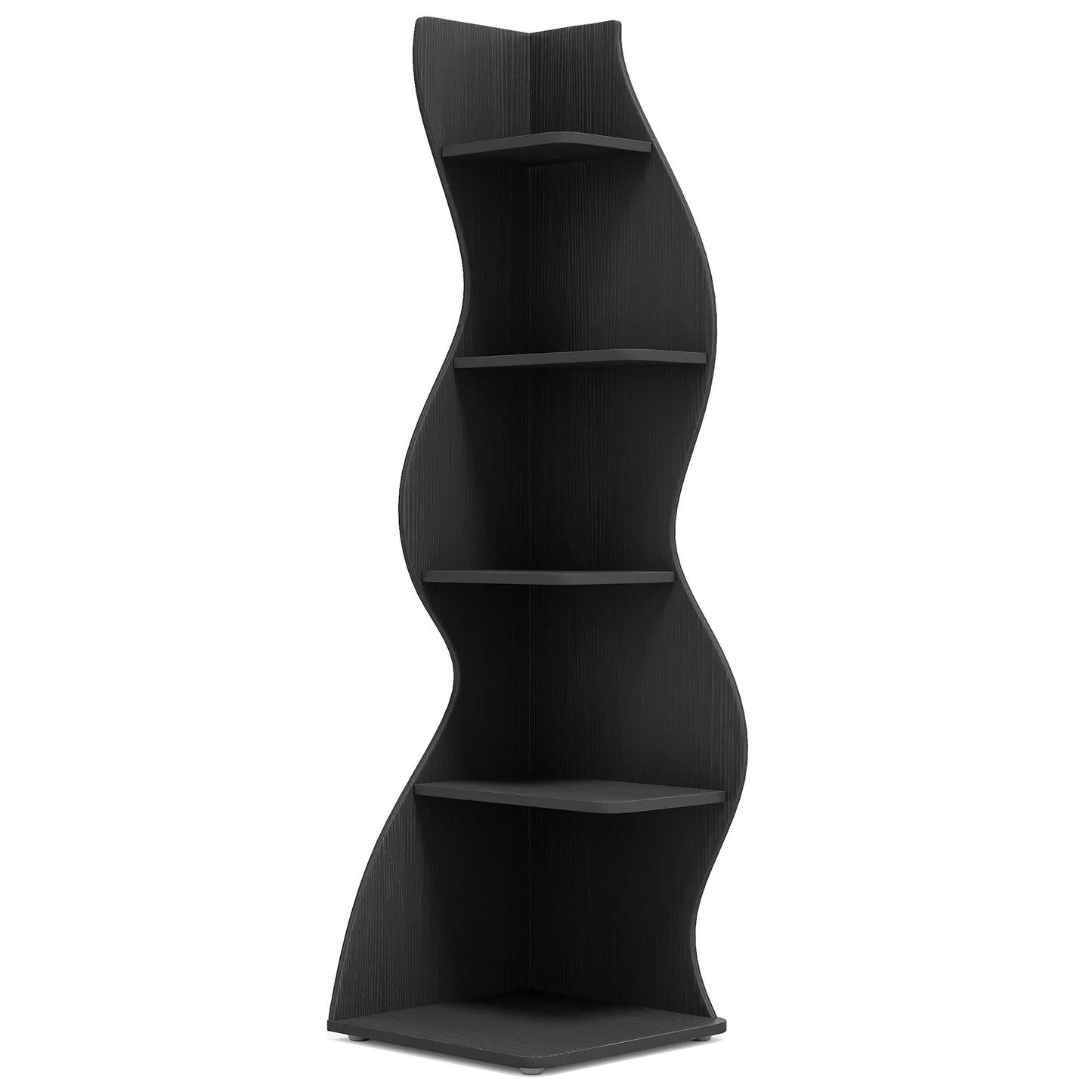 Tribesigns 5-Tier Corner Shelf Modern Wall Bookcase Storage Rack