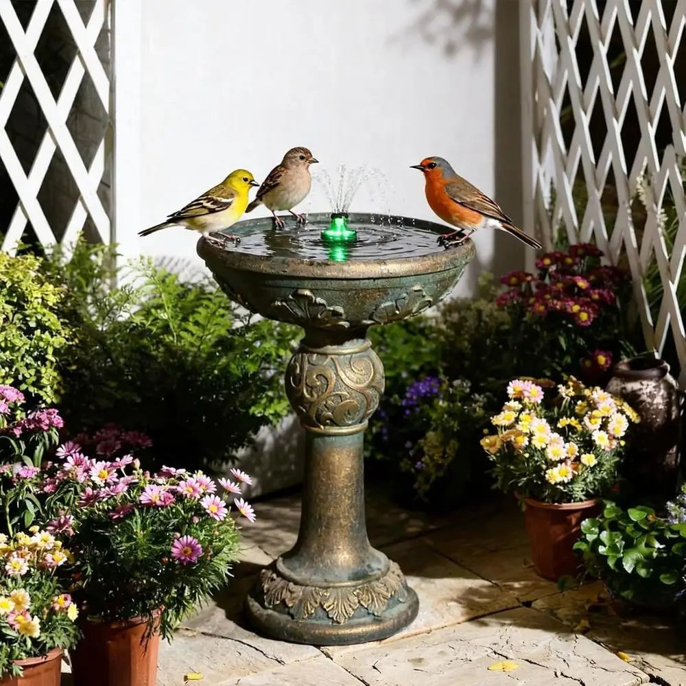 Weather Resistant Resin Outdoor Water Fountain With LED Lights