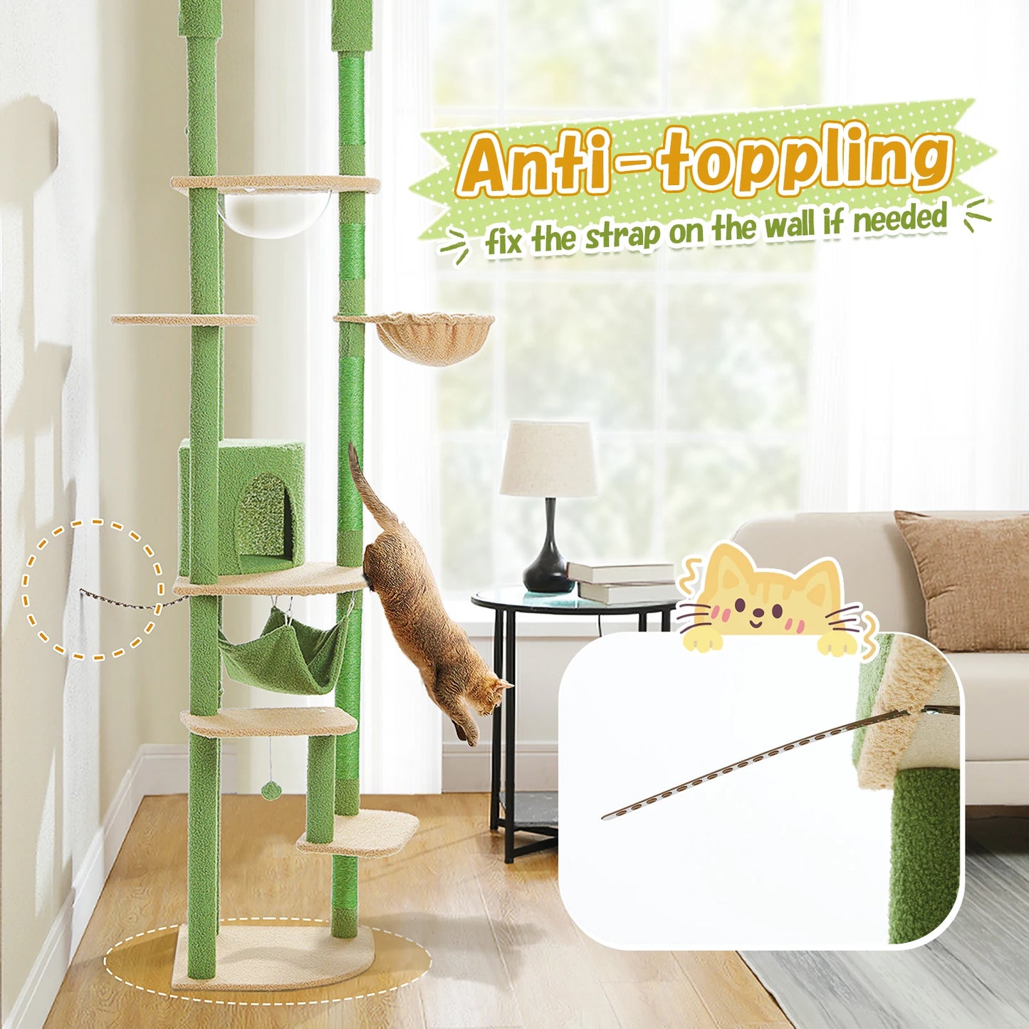 PAWZ Road Tall Floor To Ceiling Cat Tree