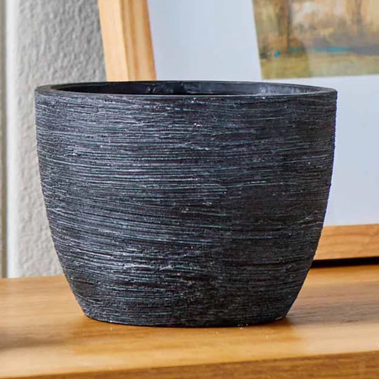 Textured Matte Ceramic Flower Plant Pot For Indoor Outdoor Decor