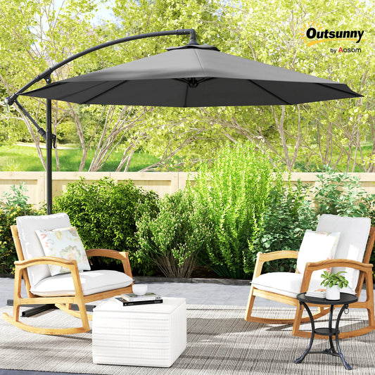 Cantilever Patio Umbrella With Tilt Offset UV And Water Resistance