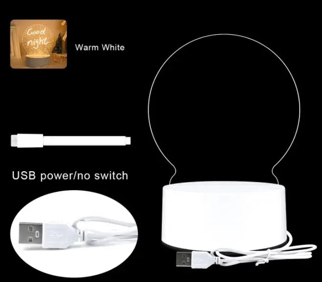 Led Luminous Message Board USB Light Desk Lamp Creative Gift