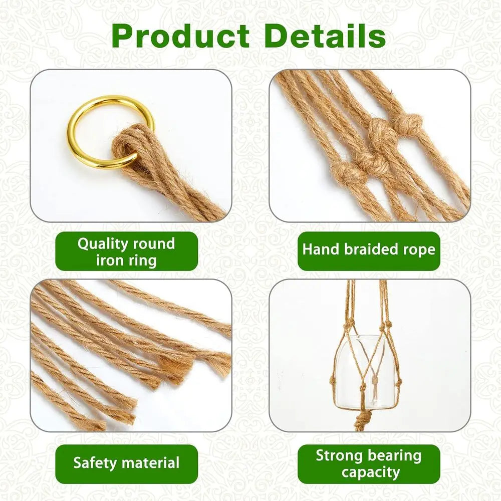 20-Pack Jute Plant Hangers For Indoor And Outdoor Garden Decor