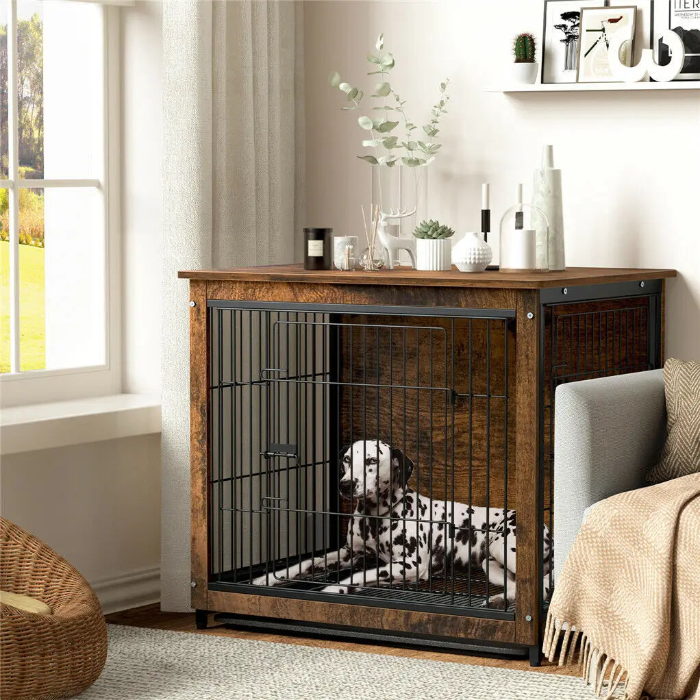 BINGOPAW End Table Dog Crate With Removable Tray