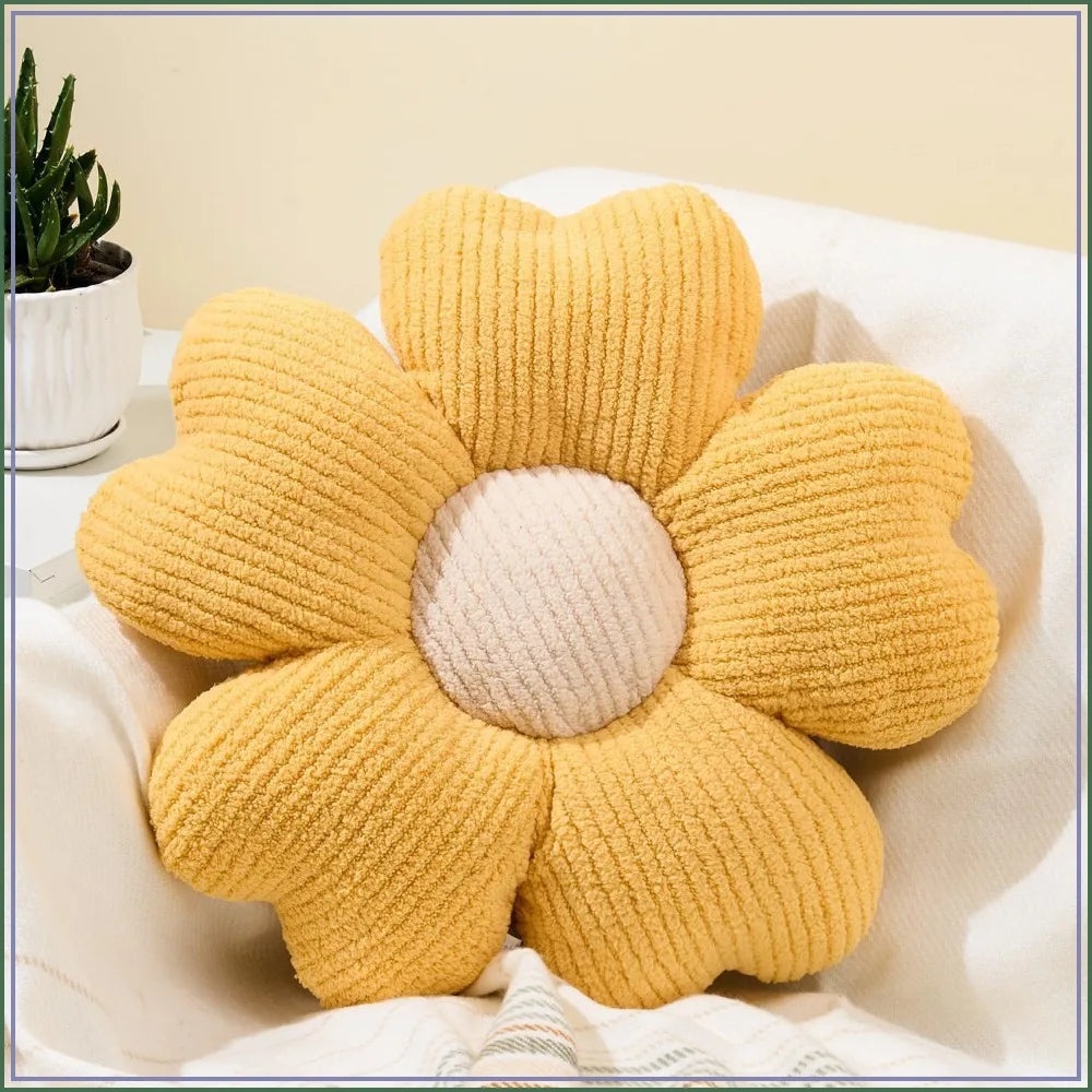 Daisy Flower Pillow Decorative Throw Cushion For Bed And Sofa