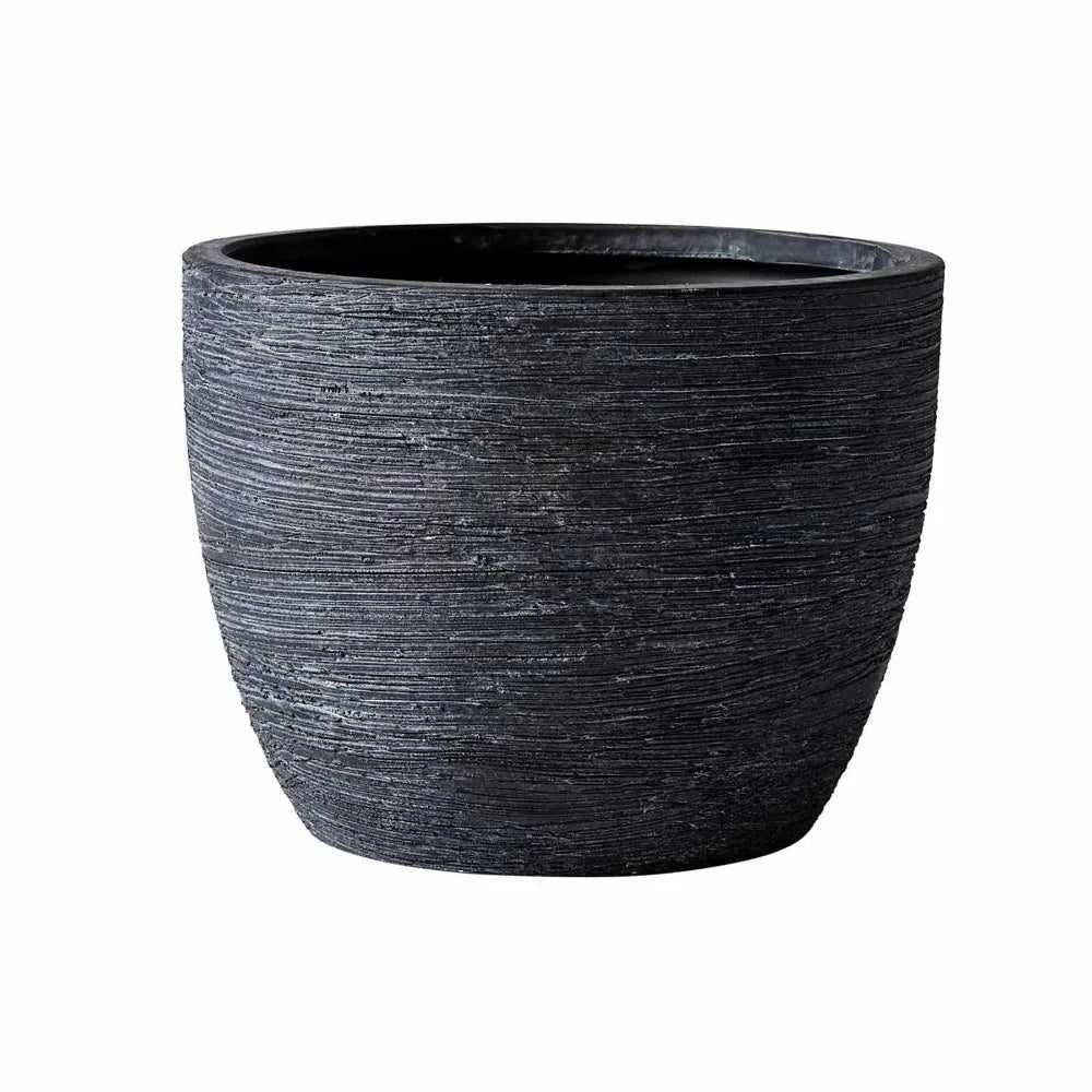 Textured Matte Ceramic Flower Plant Pot For Indoor Outdoor Decor