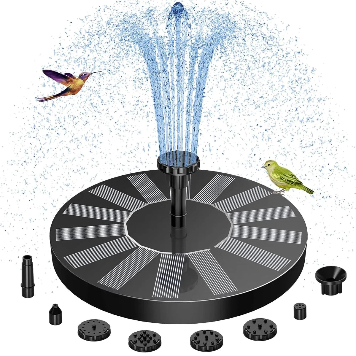 Floating Solar Water Fountain With Multiple Spray Nozzles Pond Decor
