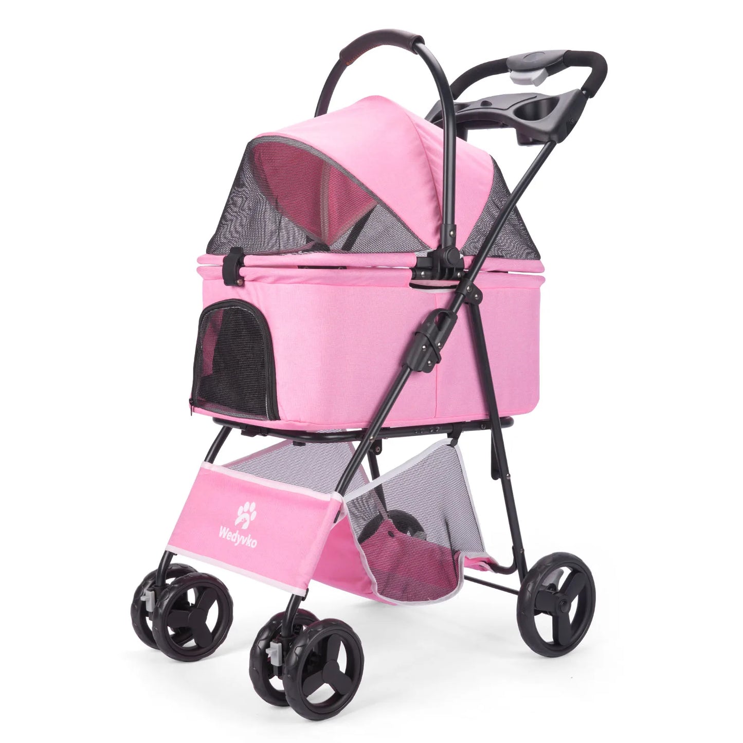3 In 1 Pet Stroller With Removable Carrier All-Terrain Waterproof