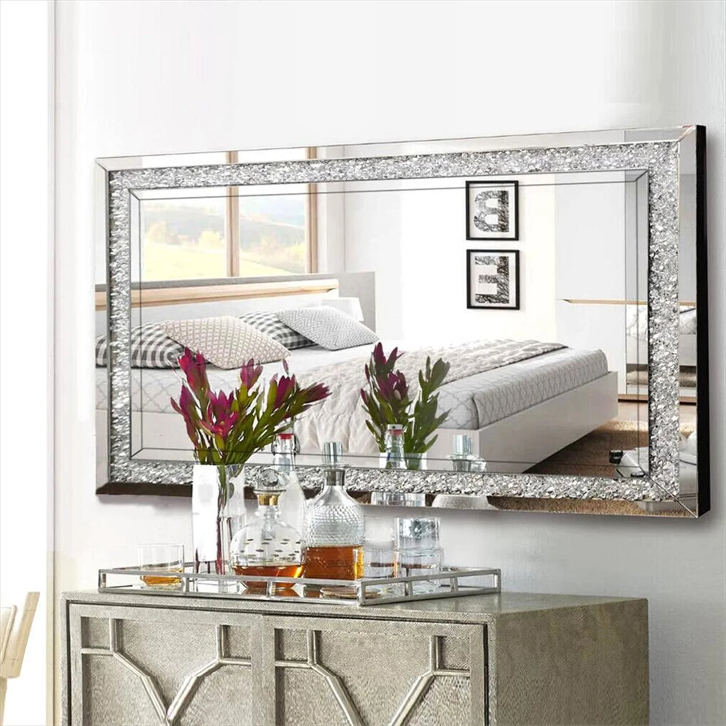 Diamond Wall Mirror For Bathroom, Bedroom, Living Room