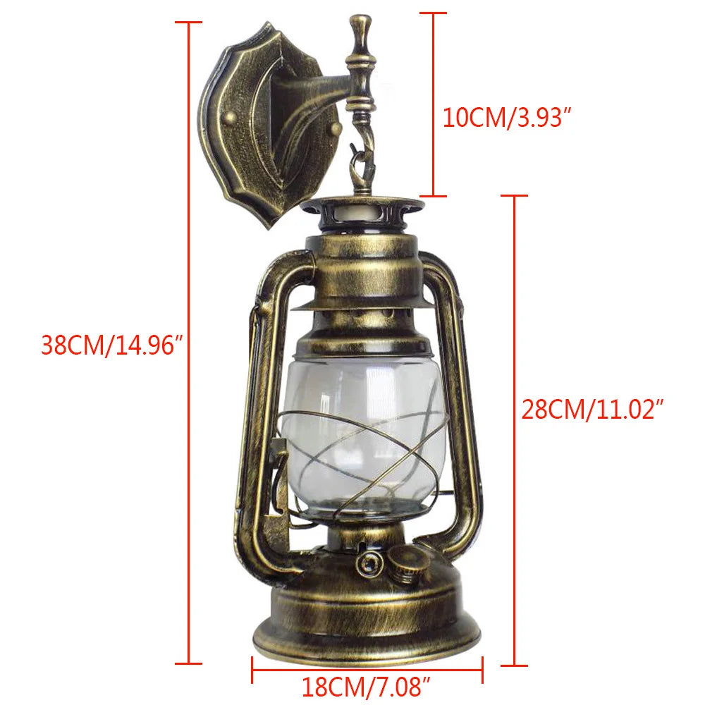 Bymaocar Outdoor Wall Light Lantern Antique Bronze