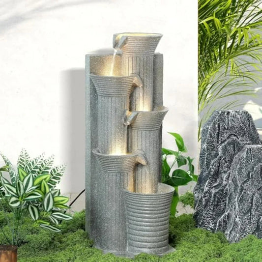Five Tier Outdoor Indoor Water Fountain With LED Lights