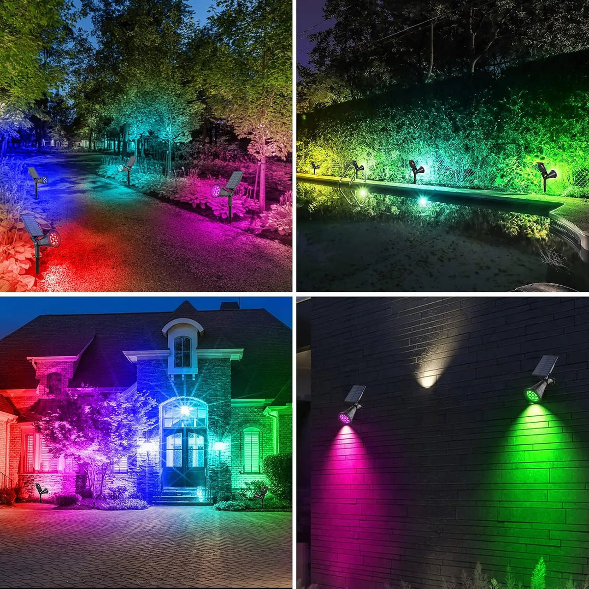T-Sunrise Led Solar Spotlight Color Changing Outdoor Garden Light