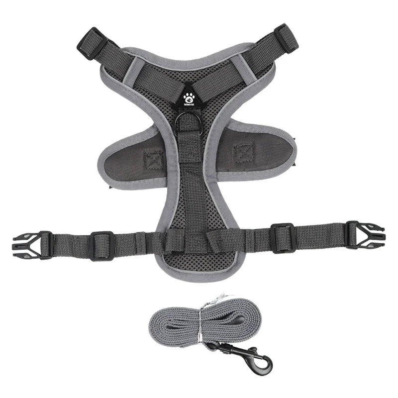 NONECN No Pull Dog Harness and Leash Set Reflective Adjustable