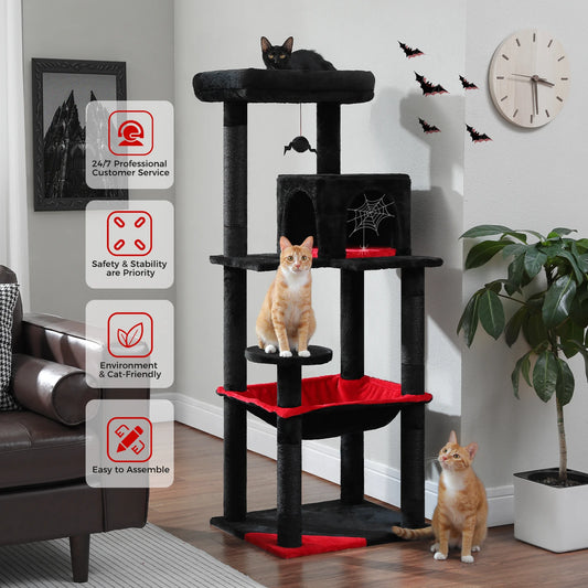PAWZ Road Gothic Cat Tree, Hammock, Scratching Post and Condo