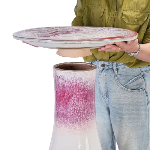 Ceramic Birdbath Garden Decor For Courtyards And Gardens