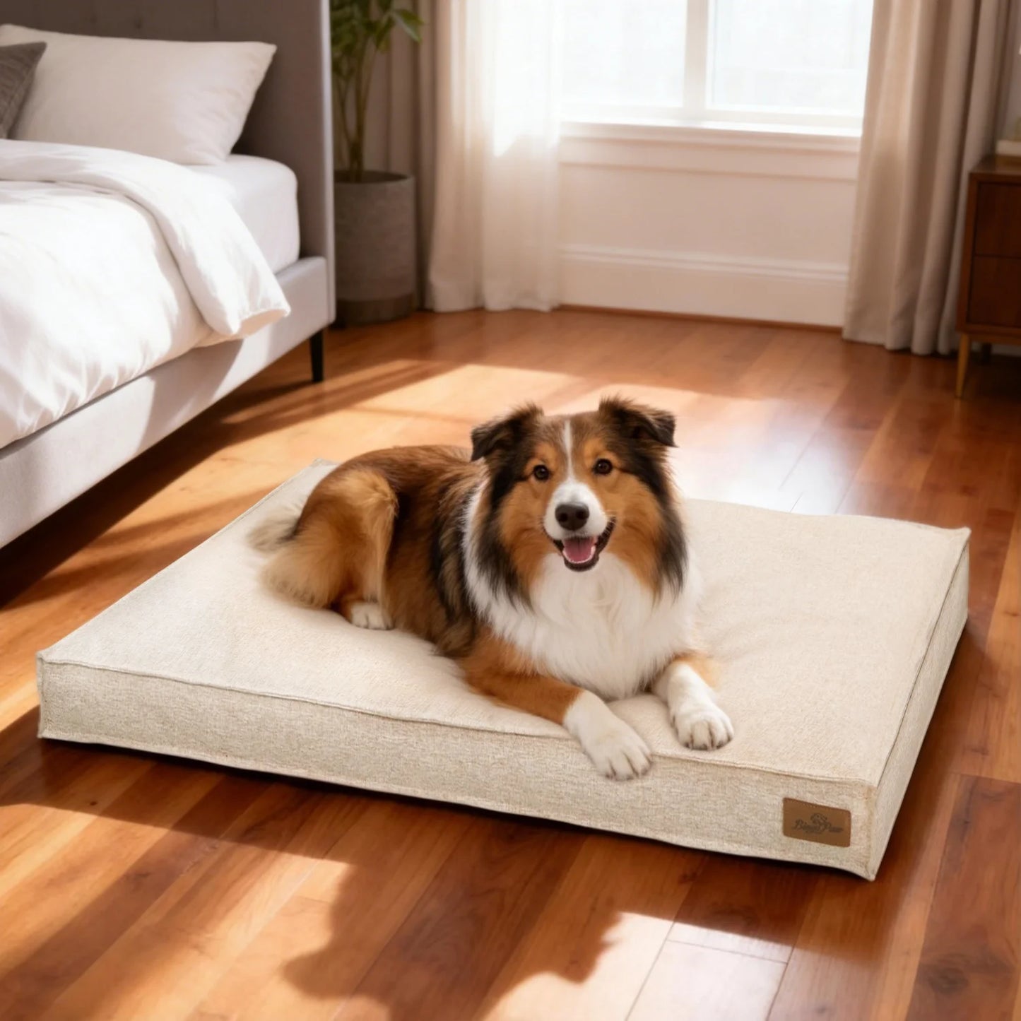 BINGOPAW Ultra Soft Dog Bed Mat With Linen Cover And Foam Base
