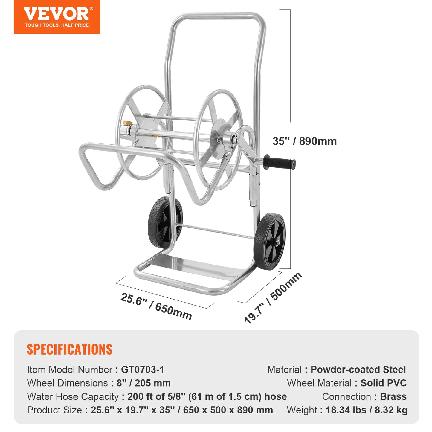 SucceBuy Hose Reel Cart Heavy Duty Garden Watering System