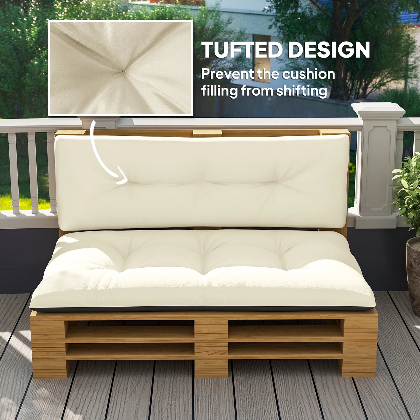 Two Seat Pallet Cushions For Outdoor Patio Sofa Furniture