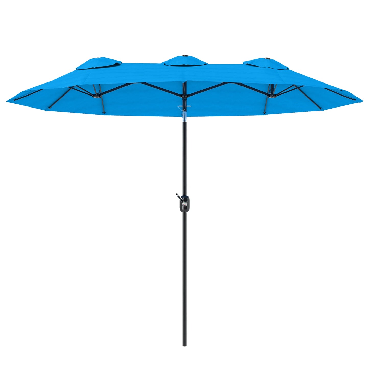 Outdoor Patio Umbrella With Tilt And Crank Double Sided Venting