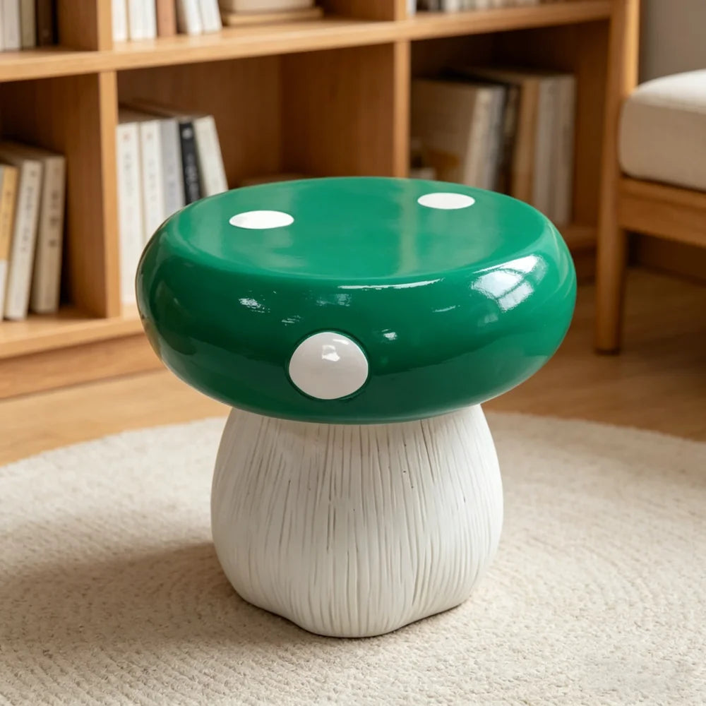 Mushroom Model Resin Statue Stool For Outdoor Garden Decor