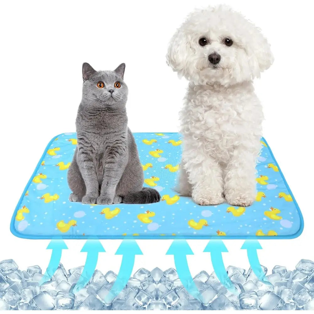 Pet Cooling Mat For Cats And Dogs Lightweight Cushioned Comfort
