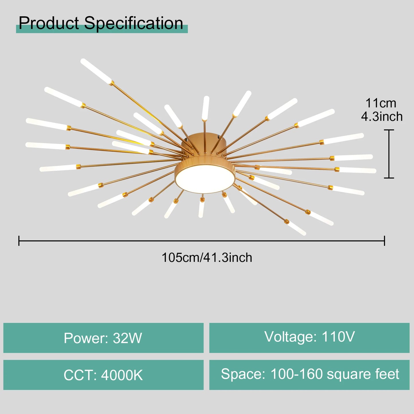 Modern LED Ceiling Light for Living Room and Bedroom