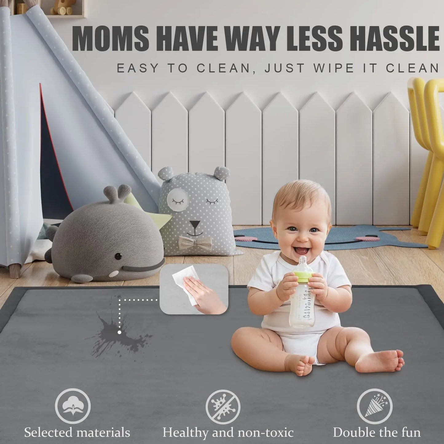 PaPaMat Baby Play Mat Tatami Style Non Slip Rug Mat