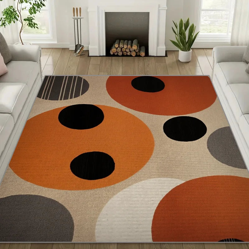 VIKAMA Modern Geometric Rug For Living Room Anti Slip Mat