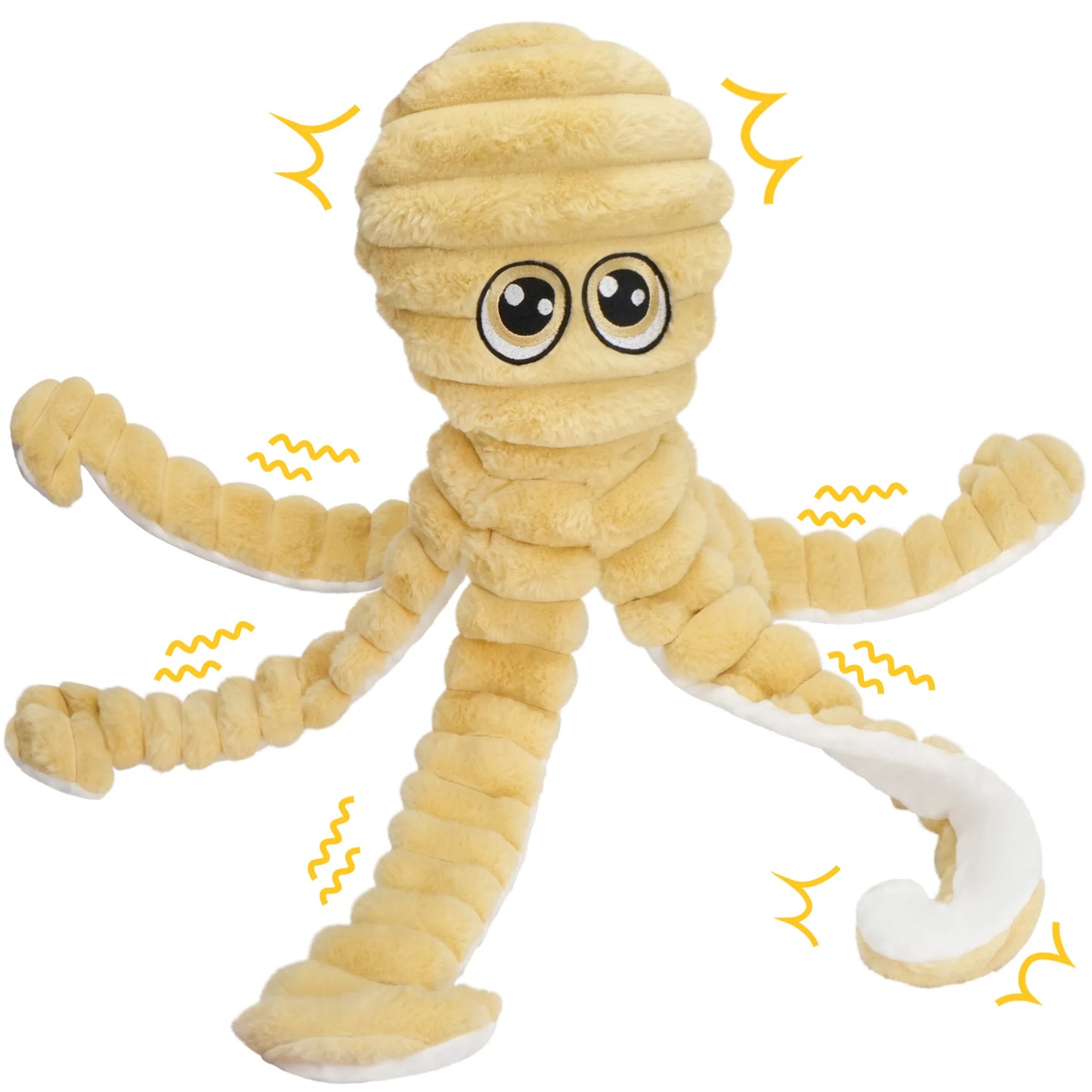 Octopus Design Grinding Teeth Squeaky Plush Dog Toy