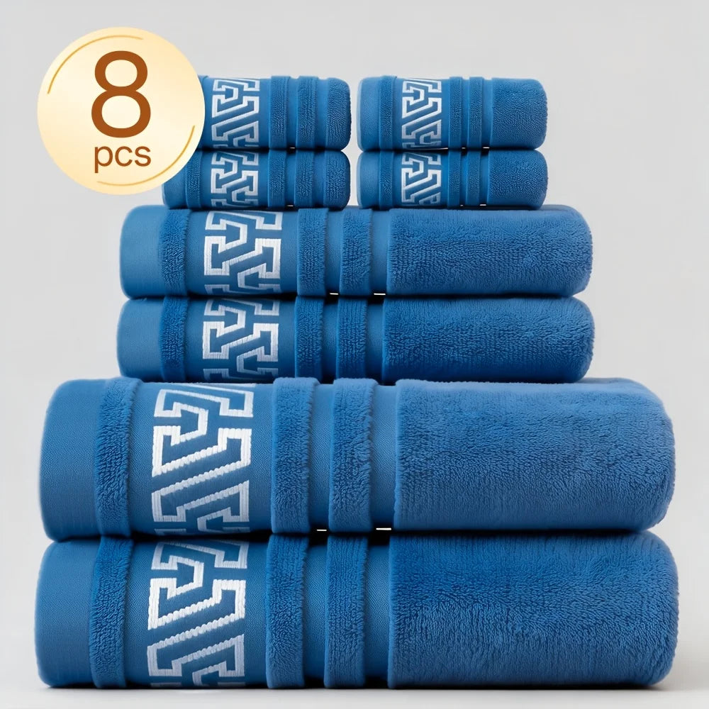 Cotton Bath Towel Set Absorbent And Quick Dry Premium