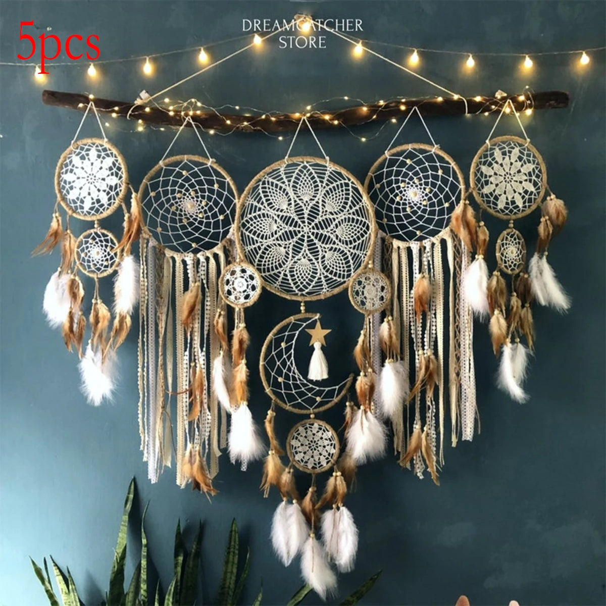 Dream Catcher Moon Dream Chaser Bohemian Wall Decor