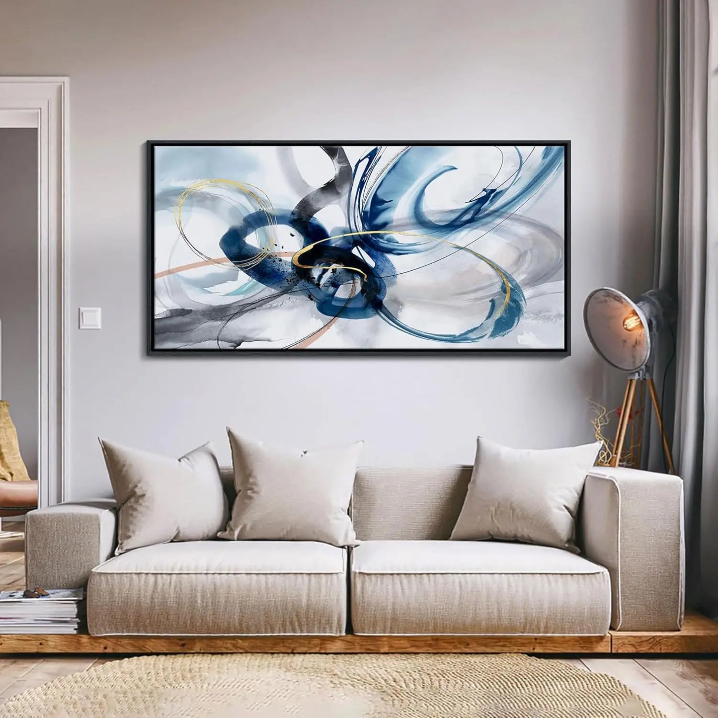 Abstract Framed Wall Art for Living Room and Office Decor