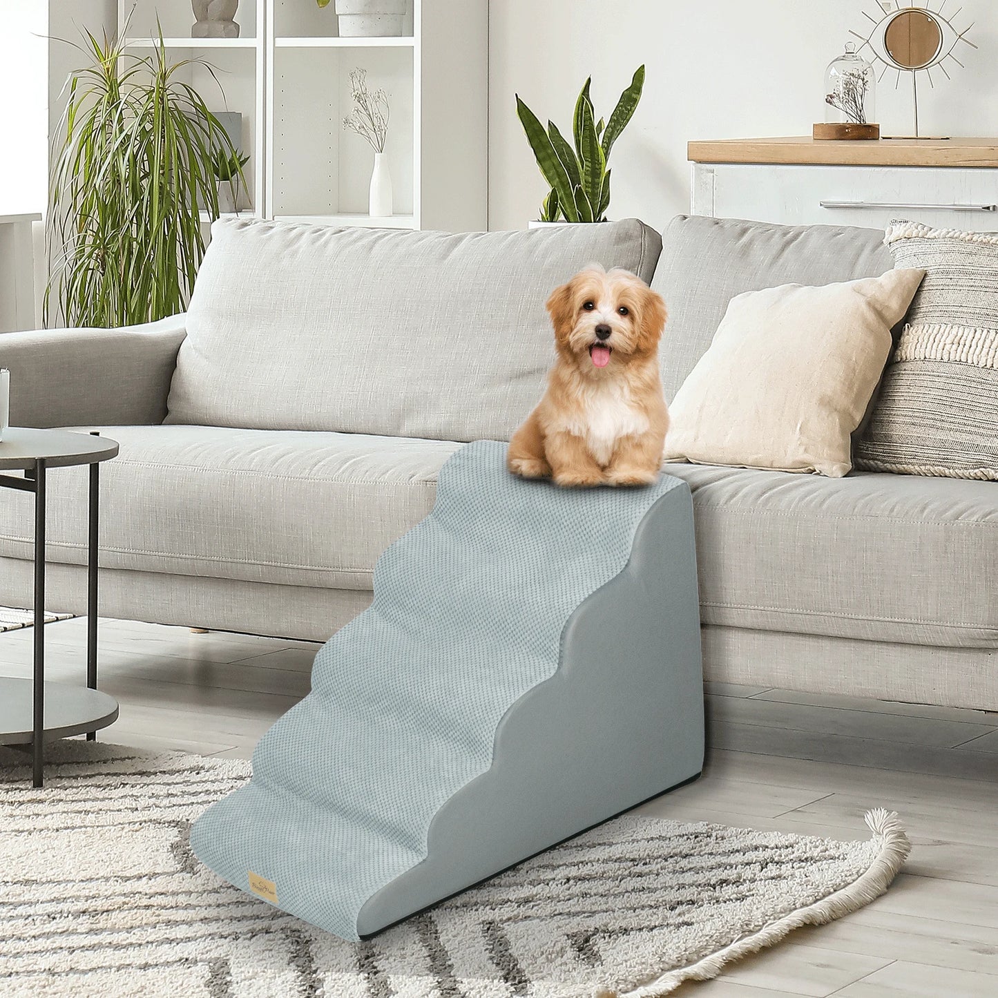 Pet Training Stairs With Removable Cover And Non Slip Surface