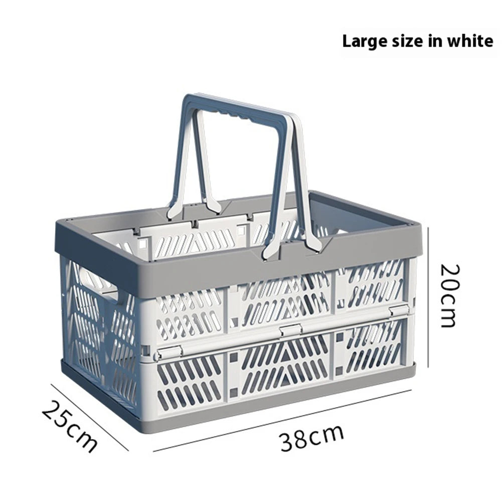 Alloet Plastic Collapsible Storage Crate With Handles Stackable Organizer