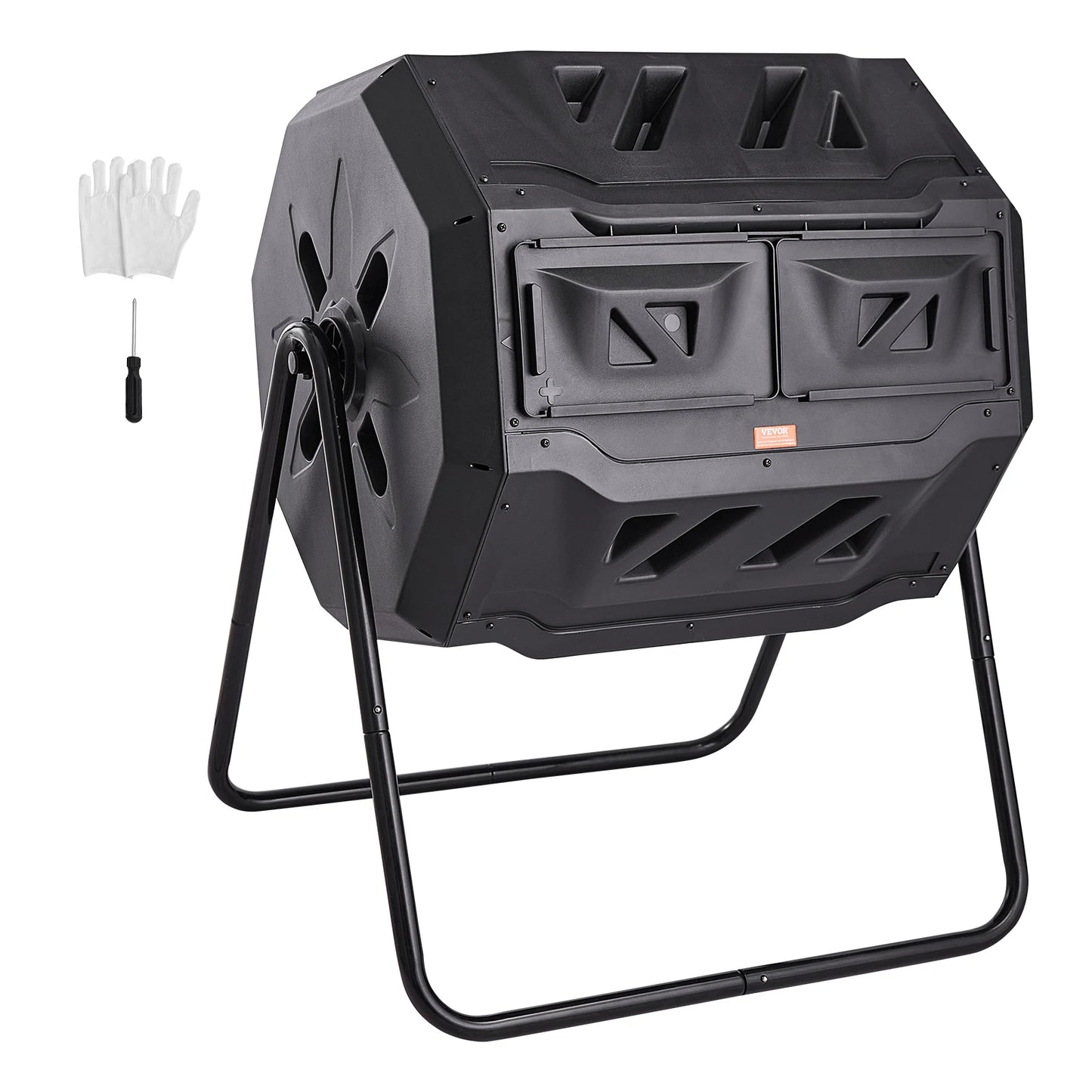 SucceBuy Dual Chamber Tumbling Composter Bin For Garden And Kitchen