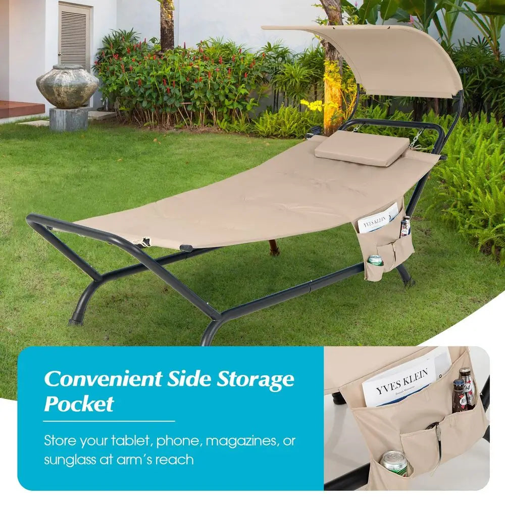 Hanging Hammock With Stand And Canopy Lounge Chair