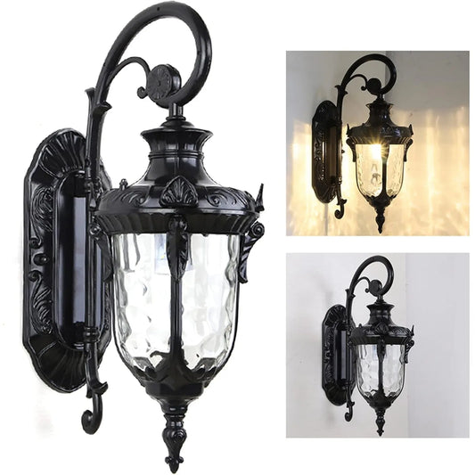 Bymaocar Waterproof Sconce Porch Lamp With Glass Shade