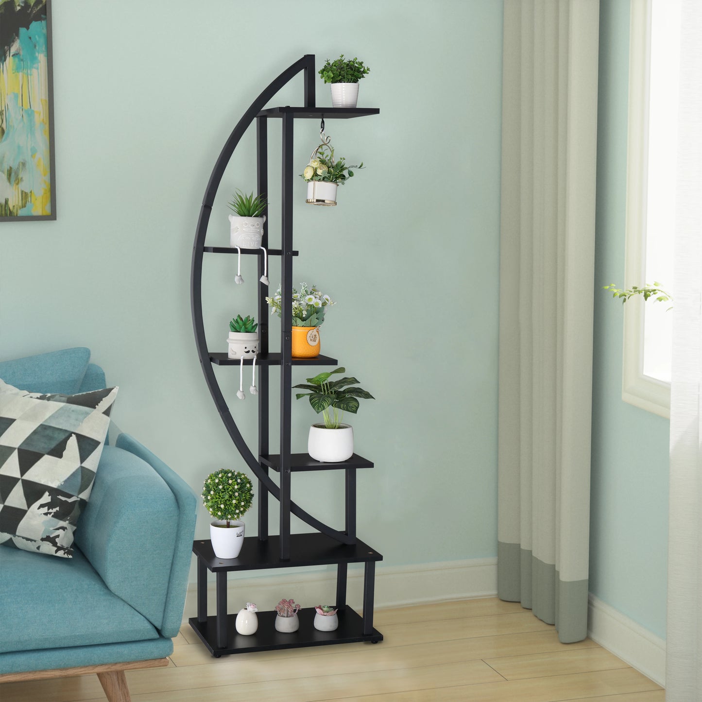 Artisasset Multilevel Iron Plant Stand For Garden Balcony Patio