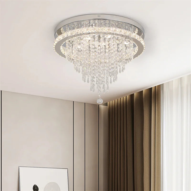 VETRULUS K9 Luxury Crystal Ceiling Lamp Smart LED Pendant Light