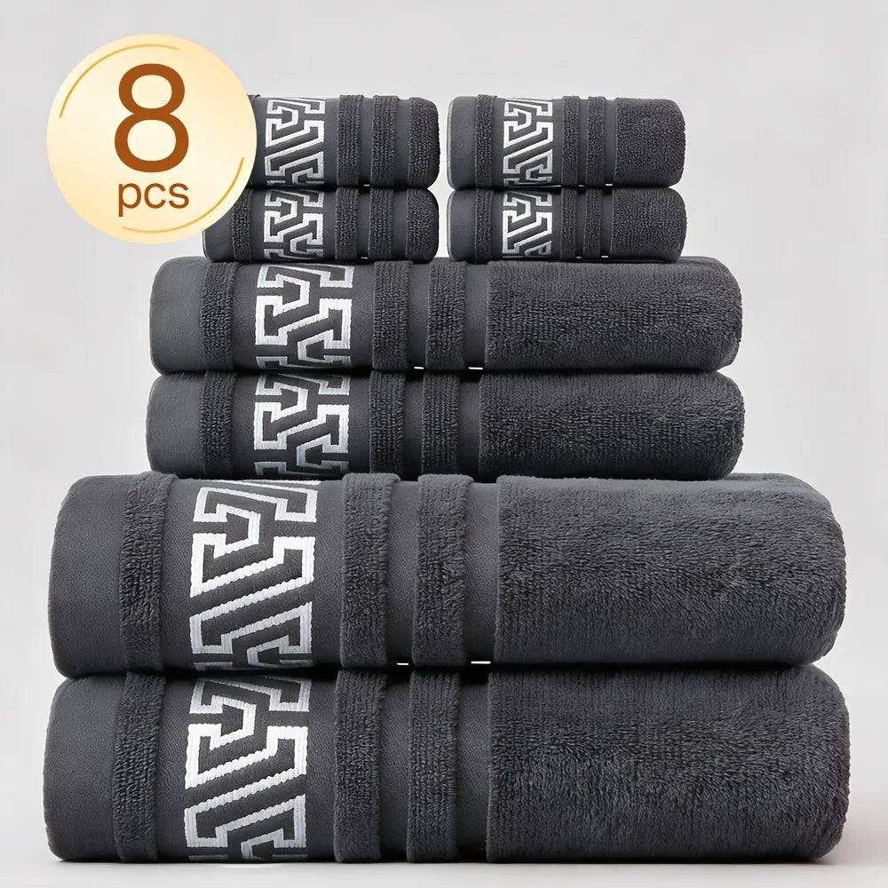 Cotton Bath Towel Set Absorbent And Quick Dry Premium