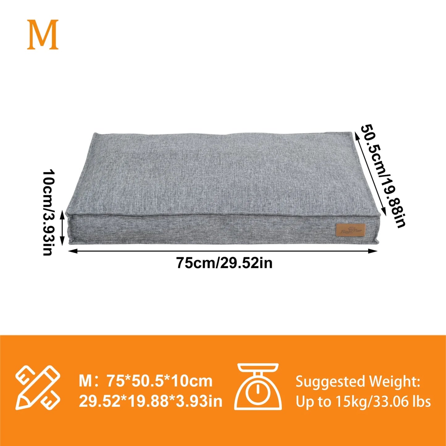 BINGOPAW Ultra Soft Dog Bed Mat With Linen Cover And Foam Base