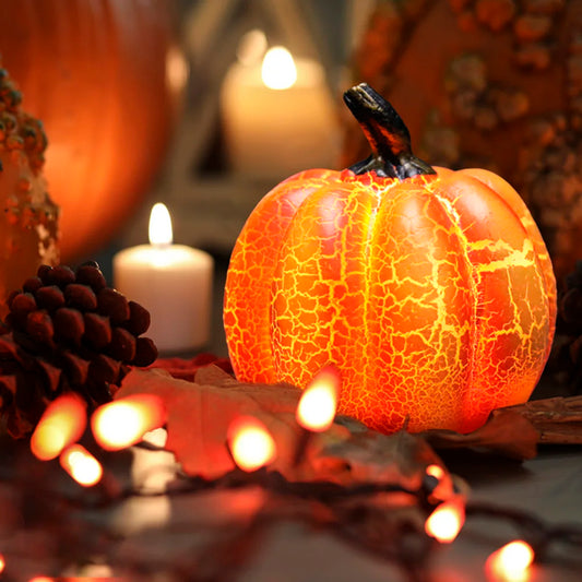 Premium Resin LED Halloween Pumpkin Lantern For Seasonal Home Decor