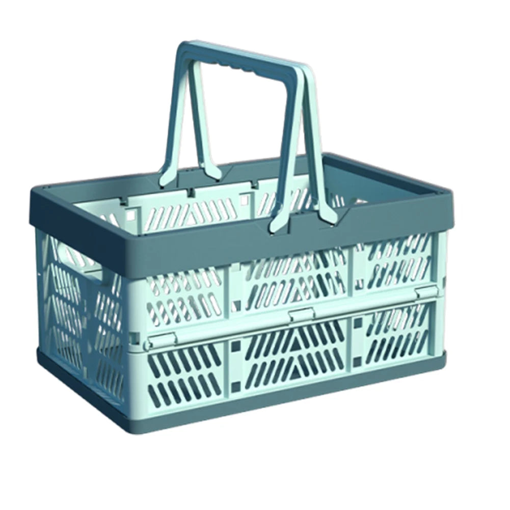 Alloet Plastic Collapsible Storage Crate With Handles Stackable Organizer