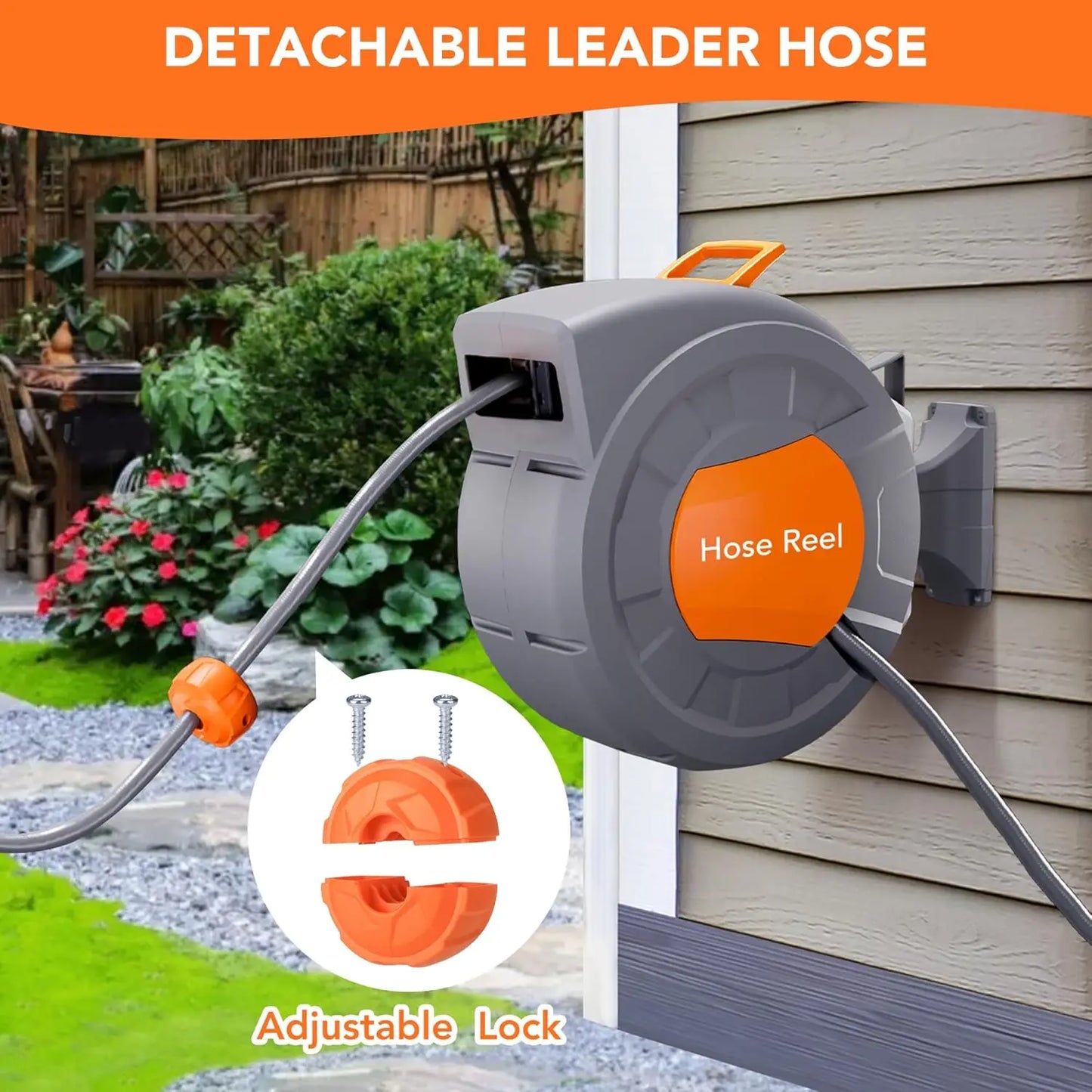 TWISTER.CK Retractable Garden Hose Reel With 9-Function Sprayer