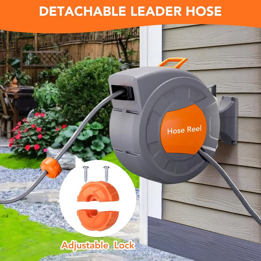 TWISTER.CK Retractable Garden Hose Reel With 9-Function Sprayer