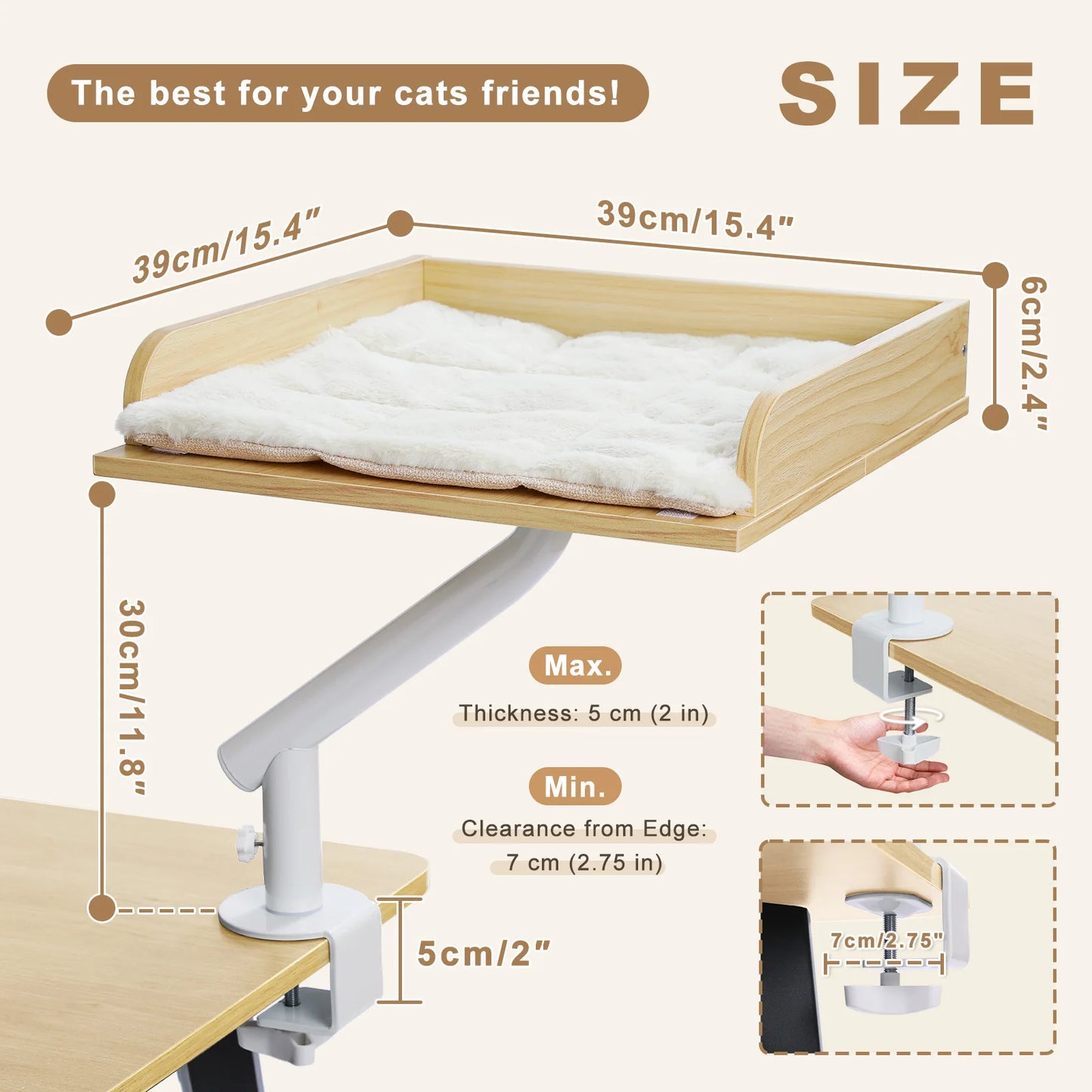 PAWZ Road Cat Desk Bed 360 Rotatable Hammock Stand