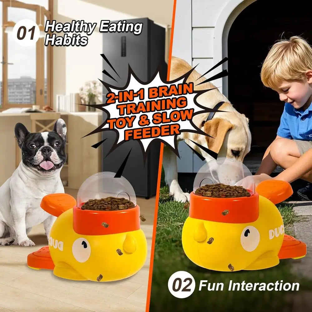 Interactive Dog Puzzle Toy And Cat Treat Dispenser Duck Shaped