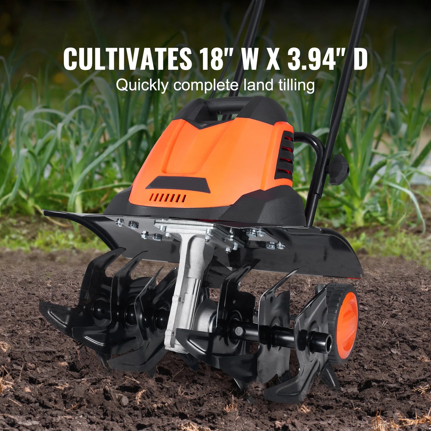 SucceBuy 12 Amp Corded Electric Tiller Cultivator For Gardens