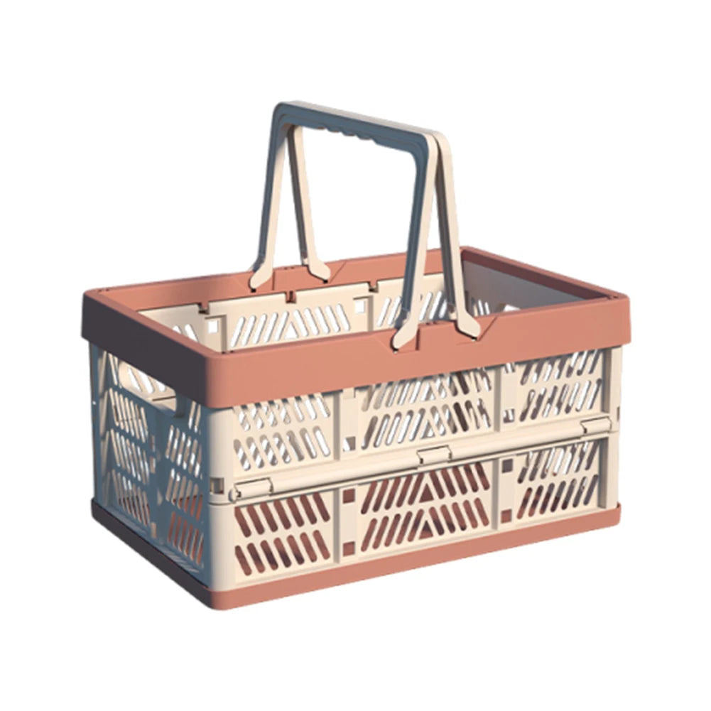 Alloet Plastic Collapsible Storage Crate With Handles Stackable Organizer